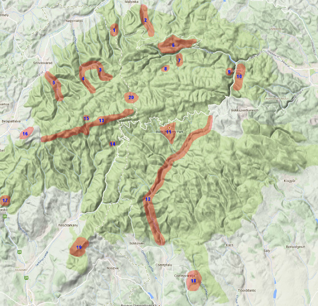 Védett területek a Bükkben